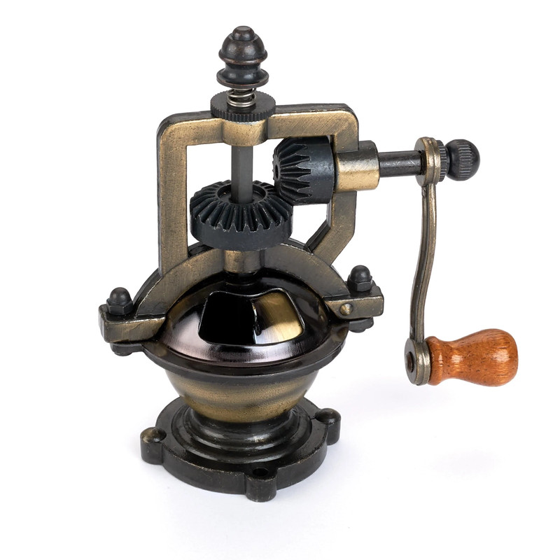 Antique Style Hand Crank Pepper Grinder Kit Mechanism - Finish:Antique Brass